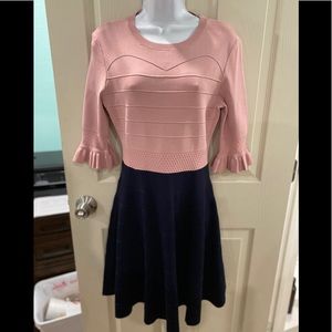 dyana frill knitted dress